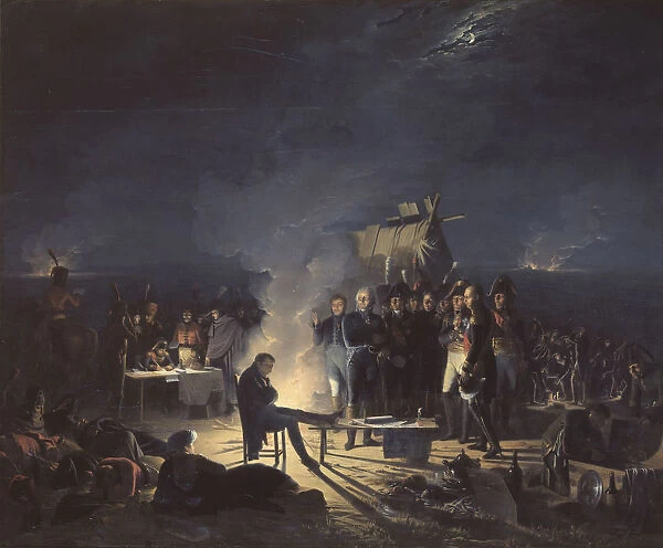 Napoleons bivouac on the battlefield of Wagram in the night from the 5th to the 6th of July 1809