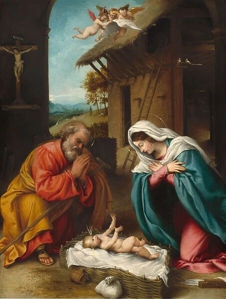 The Nativity, 1523. Creator: Lorenzo Lotto