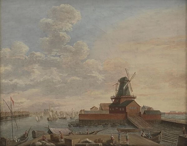 The Naval Dockyards at Christianshavn, 1754. Creator: Giovanni Antonio Cesari