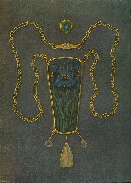 A Necklet in Gold, Enamel and Precious Stones, c1901. Artist: Nelson Ethelred Dawson