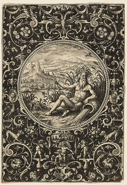 Neptune as a River God, plate two from The Judgment of Paris, 1575  /  1618