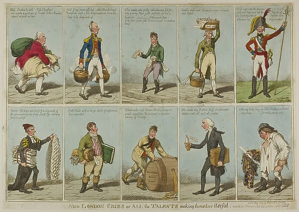 New London Cries or all the talents making themselves useful!, published May 1807. Creator: Unknown