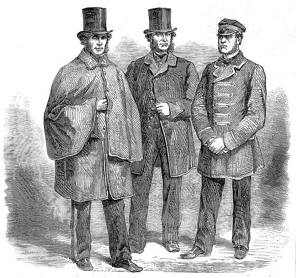 New uniform for the letter-carriers, mail-guards, and drivers, in the employ of the... 1860. Creator: Unknown