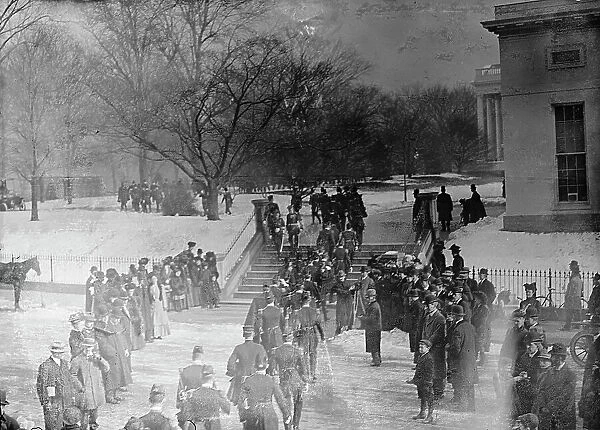New Year's Reception At White House - Civilians In Line For Reception, 1910. Creator: Harris & Ewing. New Year's Reception At White House - Civilians In Line For Reception, 1910. Creator: Harris & Ewing