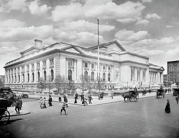 The New York Public Library building, c.between 1910 and 1920. Creator: Unknown