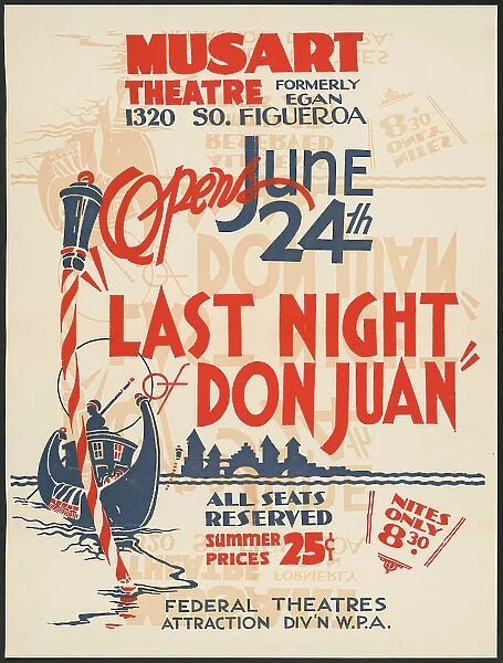 Last Night of Don Juan, Los Angeles, 1936. Creator: Unknown