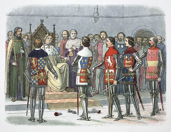 Nobles before King Richard II, Westminster, 1387 (1864)