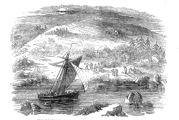 The North Atlantic Telegraph - The Telegraph Expedition Company camping in Labrador, 1860. Creator: Unknown