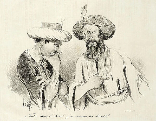 Nourri dans le sérail, j'en connais les détours (Bajaset), 1841. Creator: Honore Daumier
