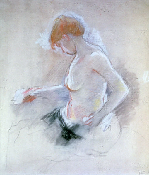 Nude, c1861-1895. Artist: Berthe Morisot