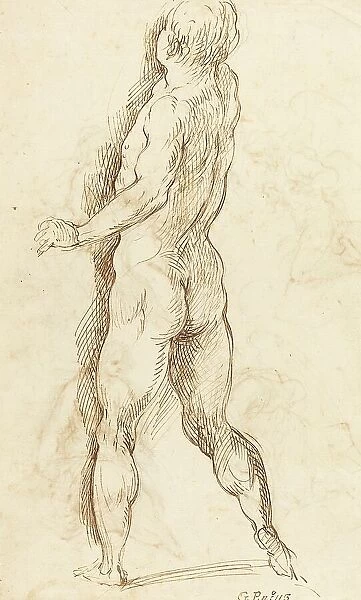 Nude Man Seen from Behind [verso]. Creator: Jacopo Palma