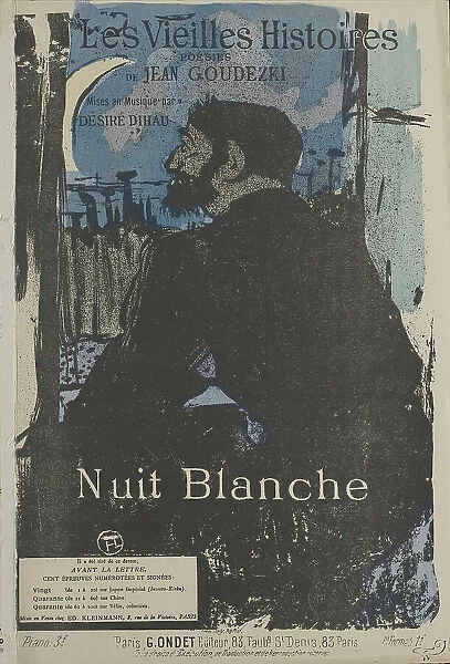 Nuit Blanche, 1893. Creator: Toulouse-Lautrec, Henri, de (1864-1901)