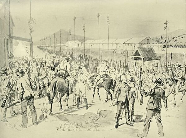 The Occupation of Pretoria: Release of British Officers, (1901). Creator: Melton Prior