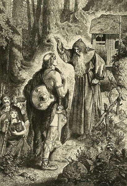 Odoacer and the Monk Serverinus, (c5th century), 1890. Creator: Unknown