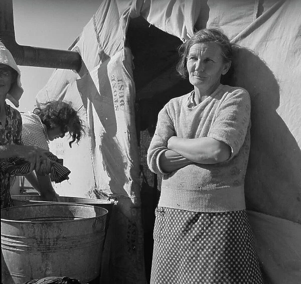 Oklahoma grandmother in southern California squatter's camp, 1937. Creator: Dorothea Lange