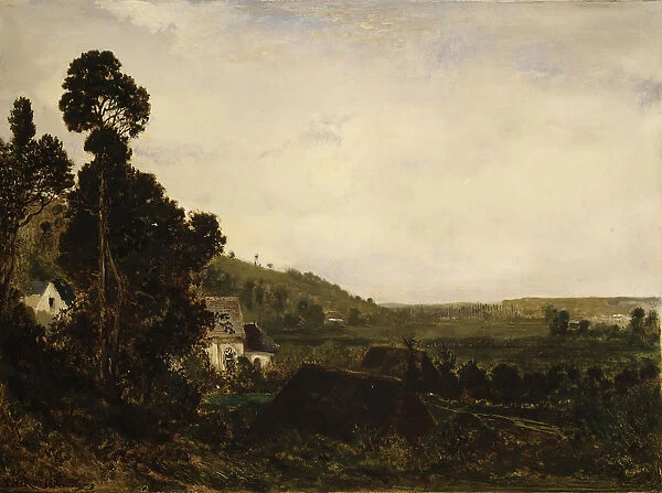 An Old Chapel in a Valley, ca. 1835. Creator: Theodore Rousseau