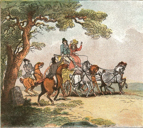 'Old Fashioned Sporting Pictures, and the Road to Bygone Days; Vicissitudes of the Road - 1787--The Creator: Thomas Rowlandson