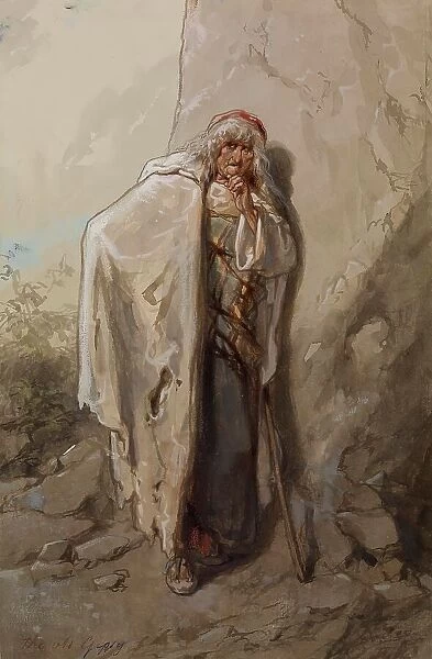 Old Gypsy, 1859-1865. Creator: Paul Gavarni