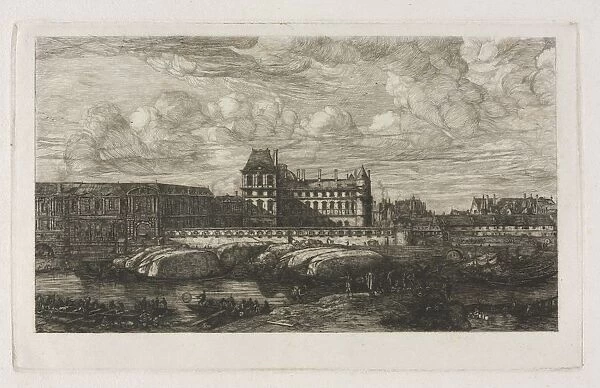 The Old Louvre from a Painting by Zeeman, 1651, 1866. Creator: Charles Meryon (French, 1821-1868)