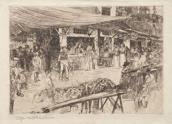 Old Market, Florence, 19th-20th century. Creator: Otto H. Bacher (American, 1856-1909)