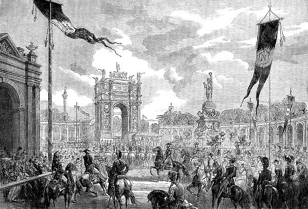 Opening of the Boulevard du Prince Eugène at Paris, by the Emperor, 1862. Creator: Unknown