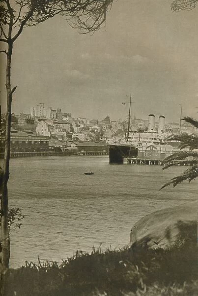 An Orient Liner berthed in Woolloomooloo Bay, 1937