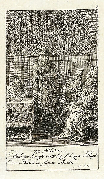 Original Anecdotes of Peter the Great, 1789. Creator: Daniel Nikolaus Chodowiecki