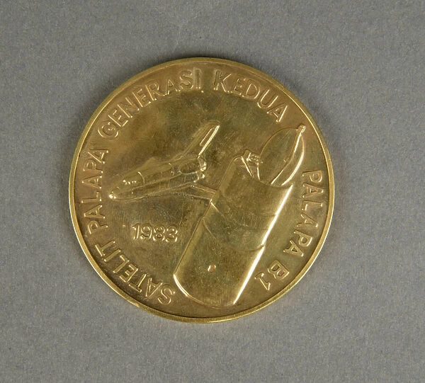Palapa B1 Satellite Medal owned by Dr. Sally K. Ride, ca. 1983. Creator: Unknown