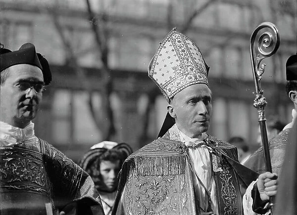 Pan American Mass. Cardinal Gibbons, 1912. Creator: Harris & Ewing. Pan American Mass. Cardinal Gibbons, 1912. Creator: Harris & Ewing