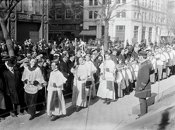 Pan American Mass. - Thanksgiving Day At St. Patrick's. Choir, 1912. Creator: Harris & Ewing. Pan American Mass. - Thanksgiving Day At St. Patrick's. Choir, 1912. Creator: Harris & Ewing