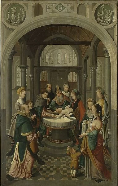 Panel of an Altarpiece with Circumcision of Christ, on verso is Resurrection of Christ, c.1520-c.153 Creator: Master of Alkmaar