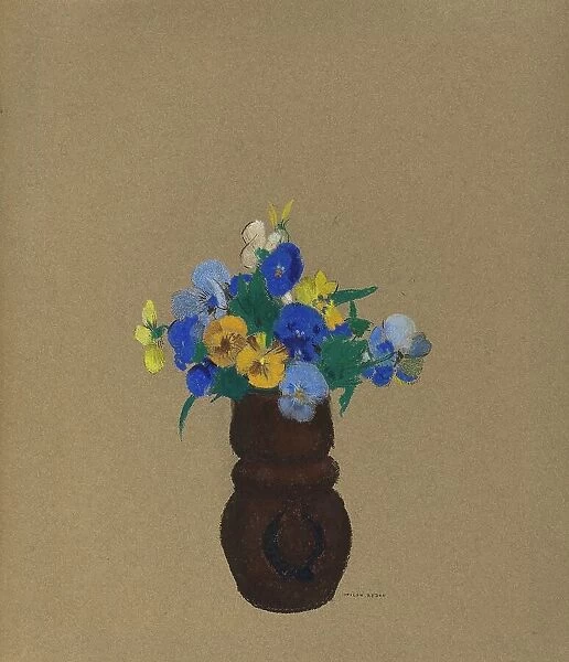 Pansies, c. 1905. Creator: Odilon Redon