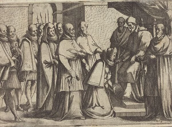 Papal Audience [verso], 1612. Creator: Jacques Callot