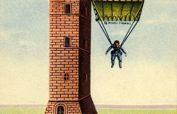 The Parachute of Fauste Veranzio, 1617, (1932). Creator: Unknown