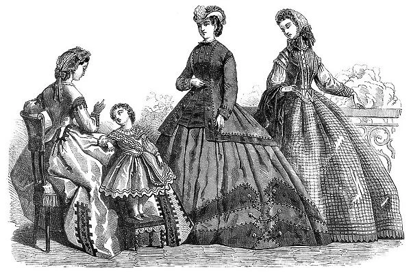Paris fashions for October, 1864. Creator: Unknown