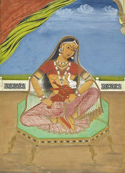 Parvati Nursing Ganesha, 19th century. Creator: Unknown