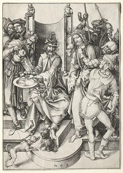 The Passion: Christ Before Pilate. Creator: Martin Schongauer (German, c. 1450-1491)