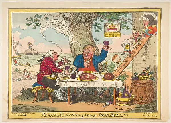 Peace and Plenty or Good News for John Bull!!!, May 25, 1814. Creator: George Cruikshank
