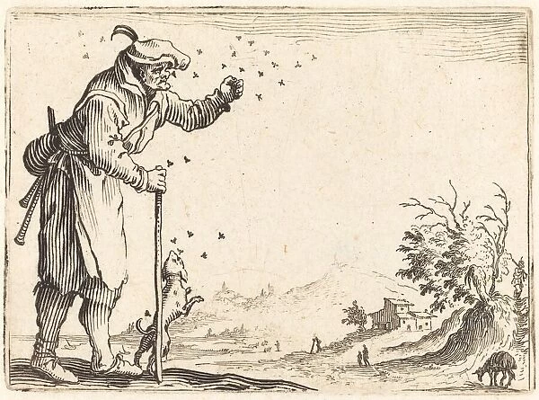 Peasant Attacked by Bees, c. 1622. Creator: Jacques Callot