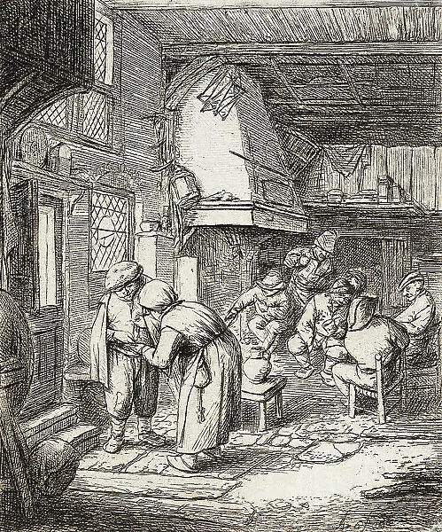 The Peasant Settling His Debt, c1646. Creator: Adriaen van Ostade