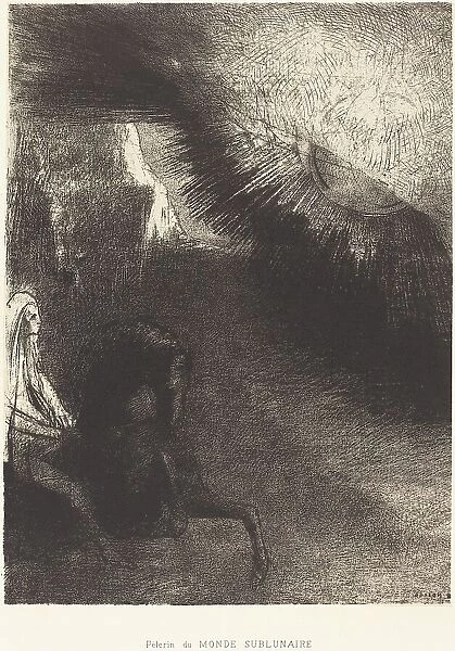 Pélerin du monde sublunaire (Pilgrim of the sublunary world), 1891. Creator: Odilon Redon