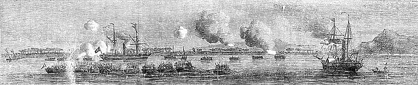 The Persian Expedition - 64th Regiment and Bombay (4th) Rifles, the 'Bombay' Steamer... 1857. Creator: Unknown. The Persian Expedition - 64th Regiment and Bombay (4th) Rifles, the 'Bombay' Steamer... 1857. Creator: Unknown