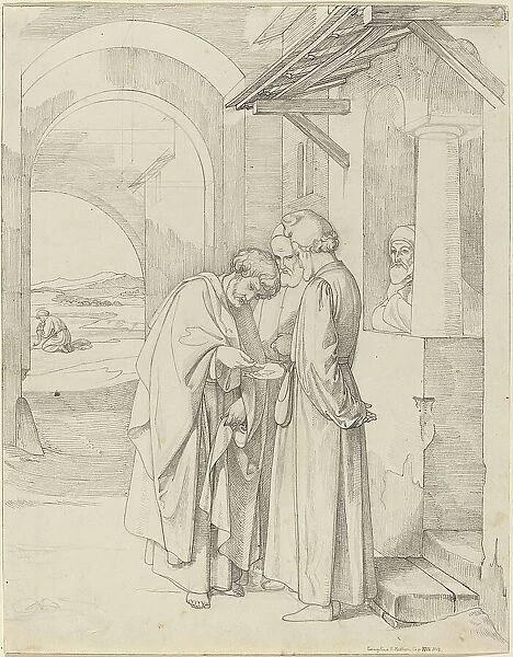 Peter Paying the Temple Tax, 1820 / 1821. Creator: Gustav Heinrich Nacke