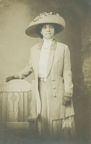 Photographic postcard of Dovie Wright Jordan, ca. 1917. Creator: Unknown
