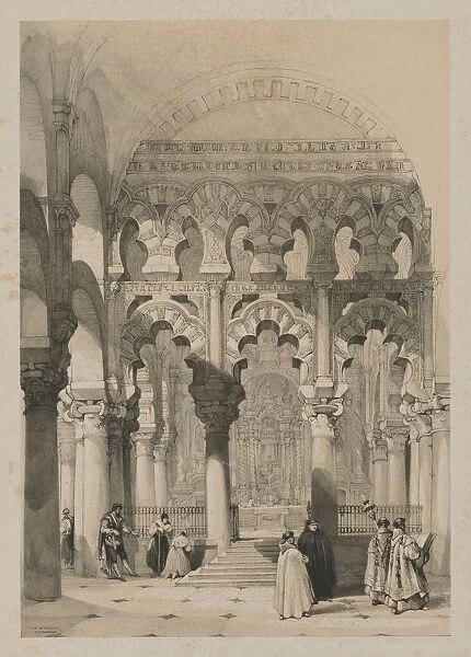 Picturesque Sketches in Spain: The Mosque, Cordova, 1837. Creator: Thomas Shotter Boys (British