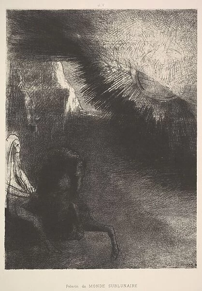 Pilgrim from a sublunar world, 1891. Creator: Odilon Redon