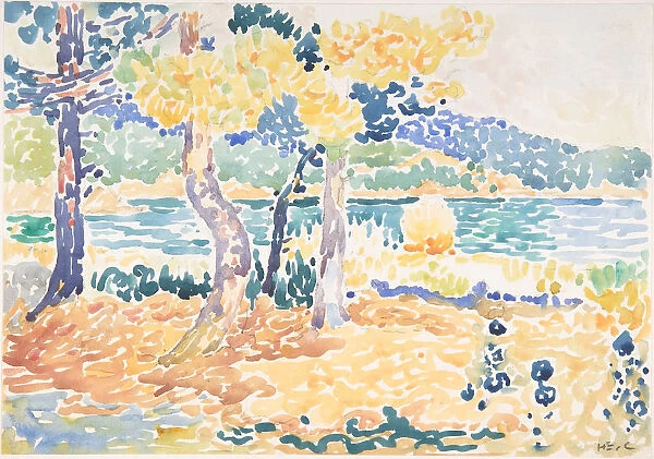 Pines on the Coastline, n. d Creator: Henri-Edmond Cross
