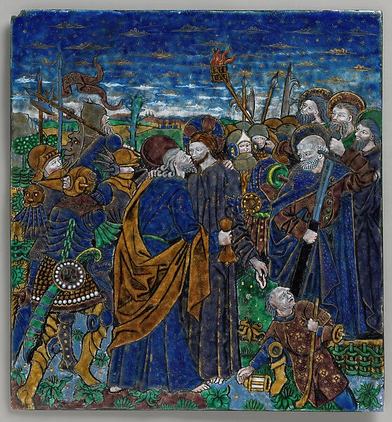 Plaque with The Betrayal of Christ, French, 15th century. Creator: Monvaerni