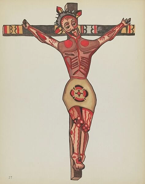 Plate 27: Christ Crucified: From Portfolio 'Spanish Colonial Designs of New Mexico', 1935  /  1942. Creator: Unknown