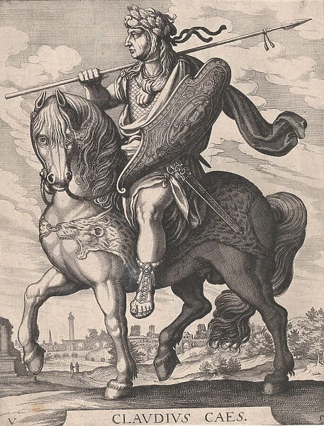 Plate 5: Emperor Claudius on Horseback, from The First Twelve Roman Caesars after Tem